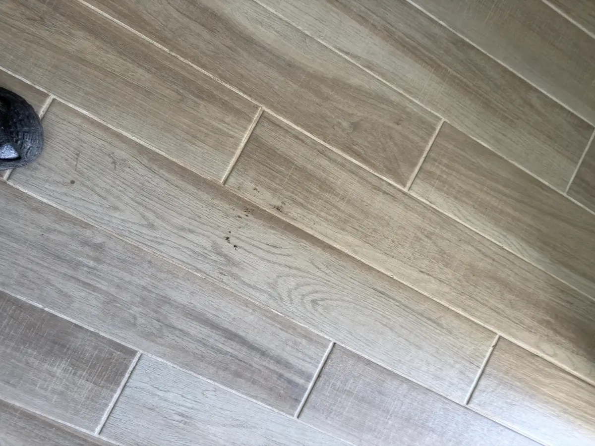 Tile floor — before treatment